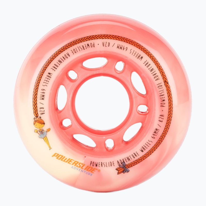 Powerslide Princess Girls Kerék 64 4 darabos rózsaszín 905315 görkorcsolya kerekek 2