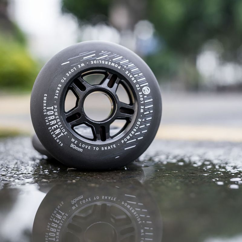 Powerslide Torrent Rain 4-Pack görkorcsolya kerekek fekete 905364 2