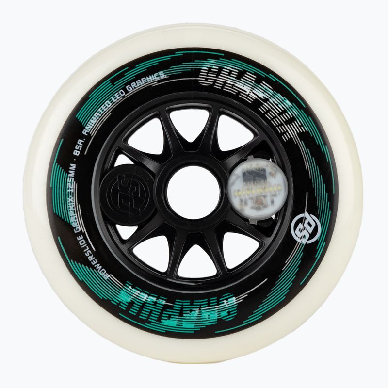 Powerslide Graphix Bal oldali görkorcsolya kerekek fehér 905361
