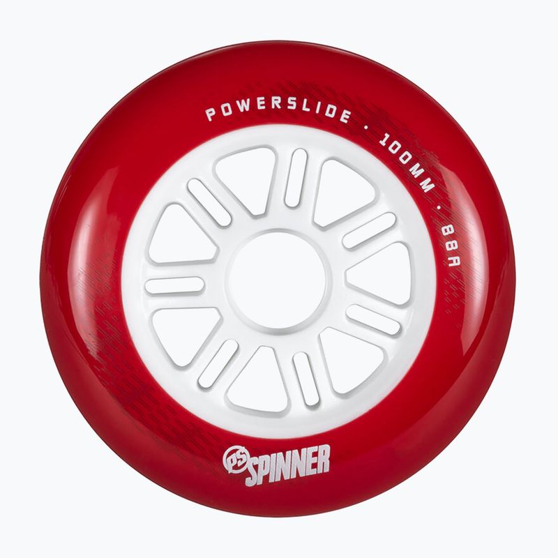 Powerslide Spinner 100 mm/88A görkorcsolya kerekek 3 db piros.