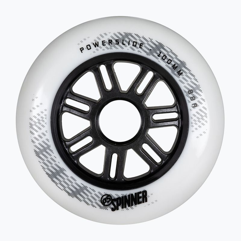 Powerslide Spinner 100 mm/88A görkorcsolya kerekek 3 db fehér.