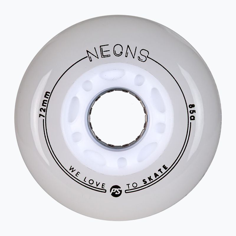 Görkorcsolya kerekek Powerslide Neons LED 72 mm/85A 4 pcs. white