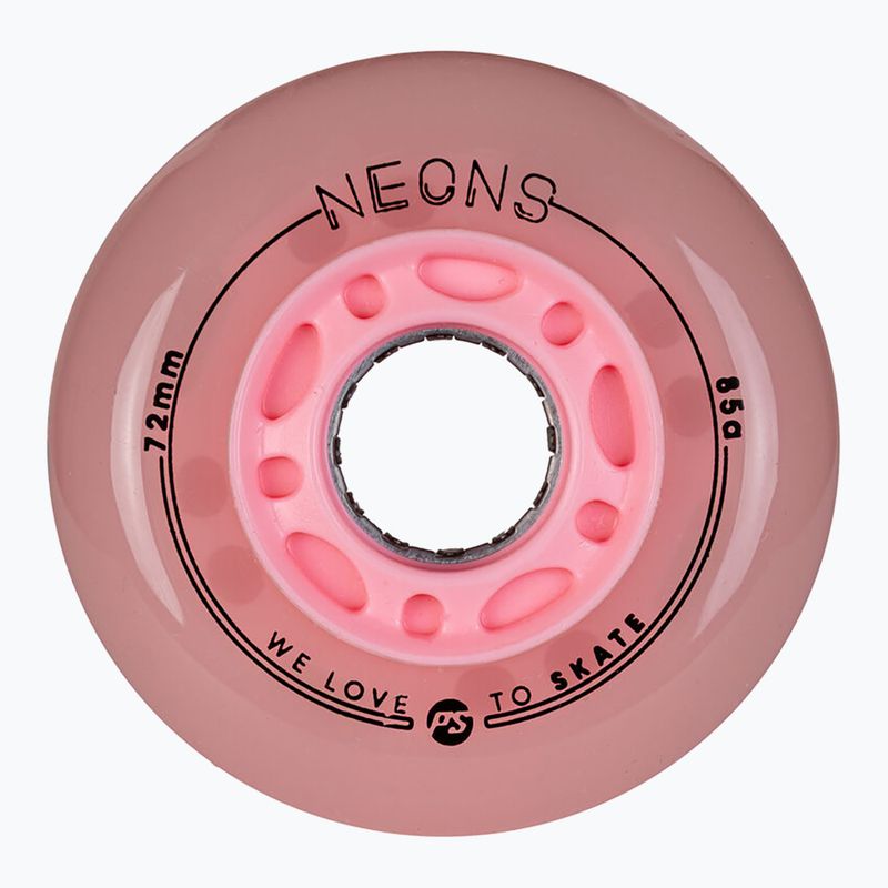 Görkorcsolya kerekek Powerslide Neons LED 72 mm/85 A 4 pcs. rose