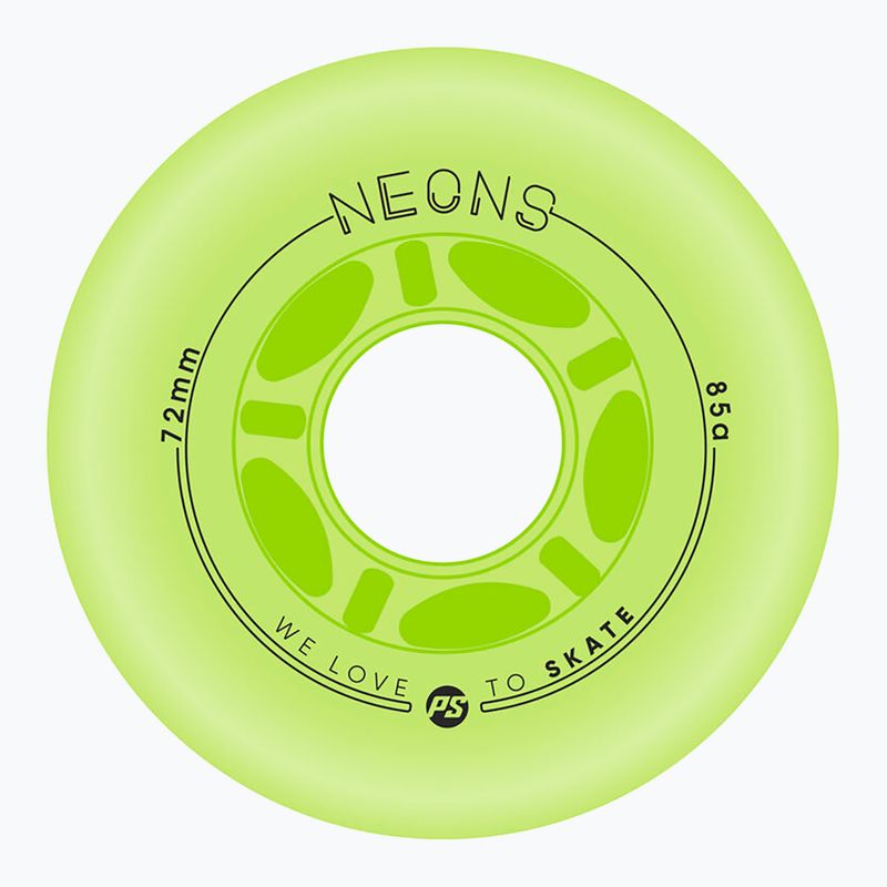 Görkorcsolya kerekek Powerslide Neons LED 72 mm/85A 4 pcs. green