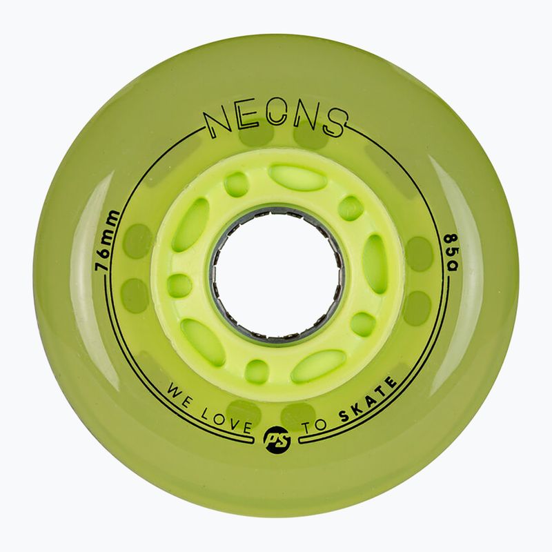 Görkorcsolya kerekek Powerslide Neons LED 4 pcs. green