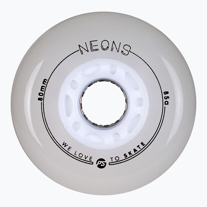 Görkorcsolya kerekek Powerslide Neons LED 80 mm/85A 4 pcs. white