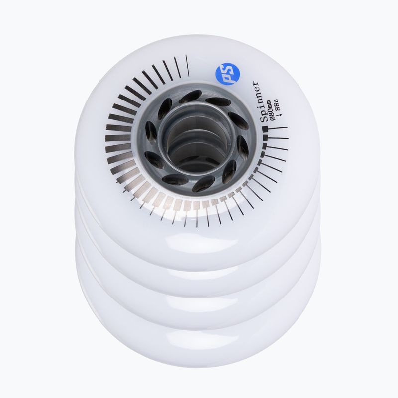 Görkorcsolya kerekek Powerslide Spinner 80 mm/88A 4 pcs. white 3