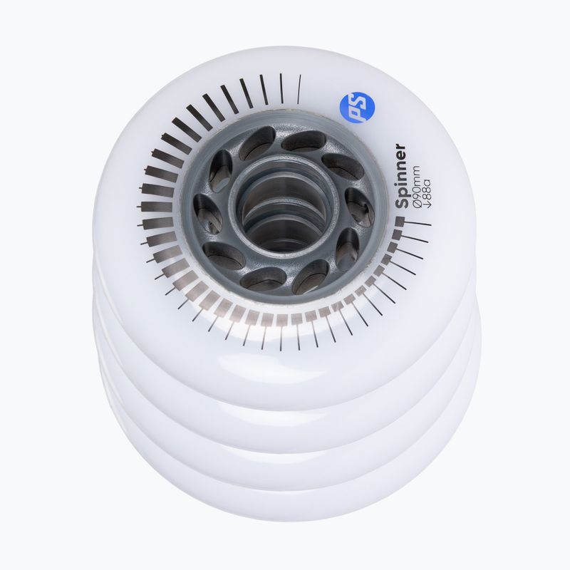 Görkorcsolya kerekek Powerslide Spinner 90 mm/88A 4 pcs. white 3