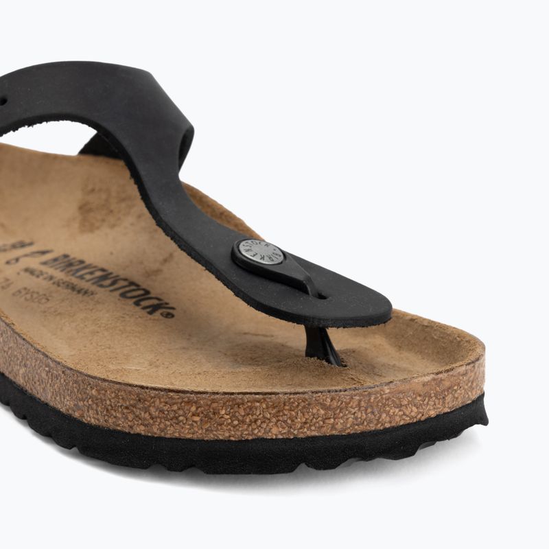 Papucsok BIRKENSTOCK Gizeh Oiled Leather black 7