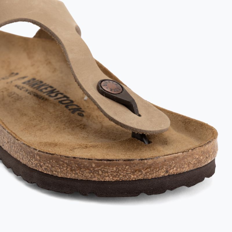 Papucsok BIRKENSTOCK Gizeh Oiled Leather tabacco brown 7