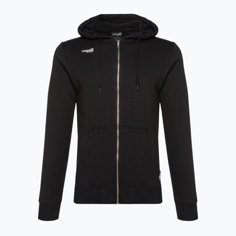 Férfi Capelli Basics Felnőtt Zip Hoodie futball melegítőfelső fekete