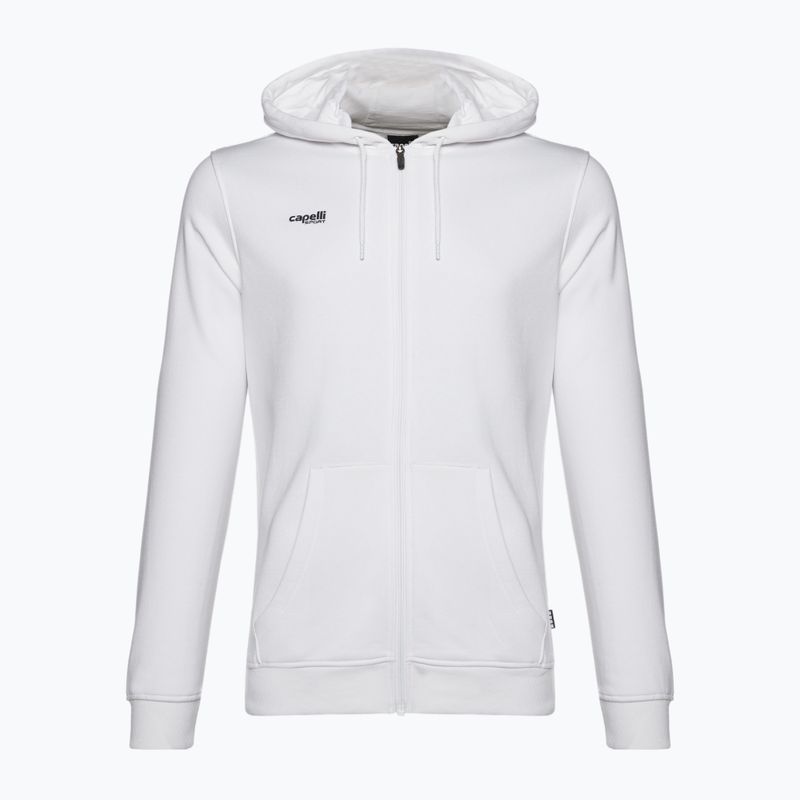 Férfi Capelli Basics Felnőtt Zip Hoodie Football Sweatshirt fehér