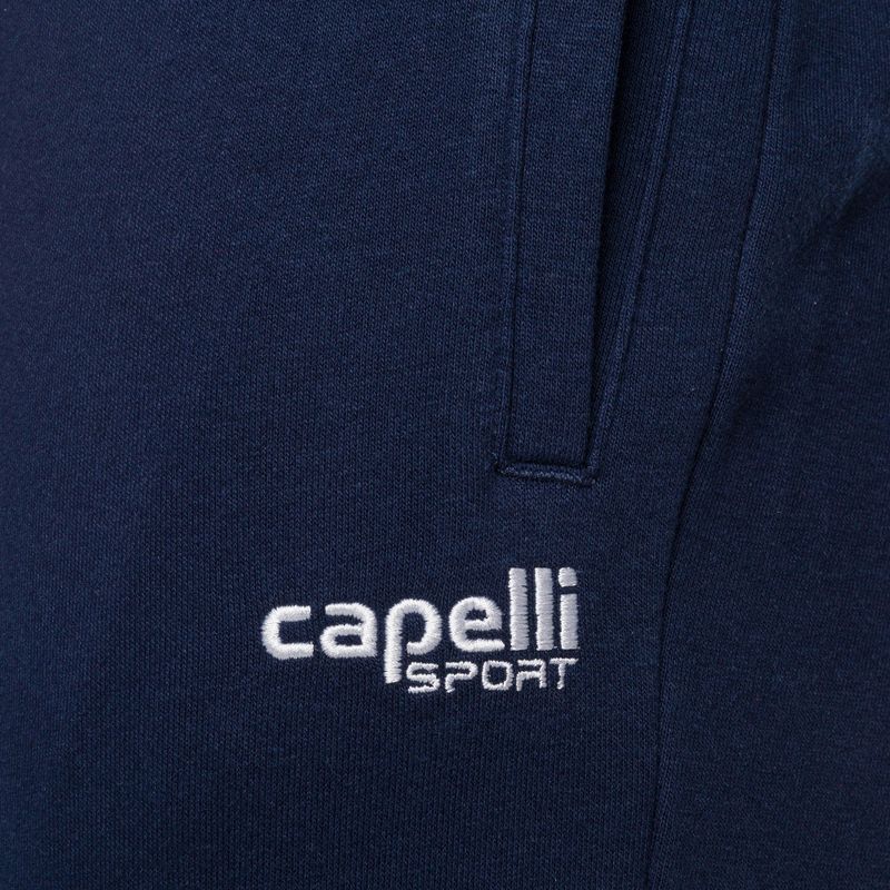 Férfi Capelli Basics Adult Tapered French Terry focinadrág navy/fehér 3