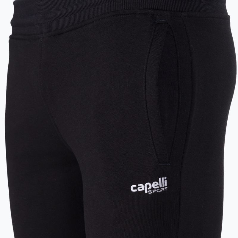 Capelli Basics Ifjúsági Tapered French Terry futballnadrág fekete/fehér 3