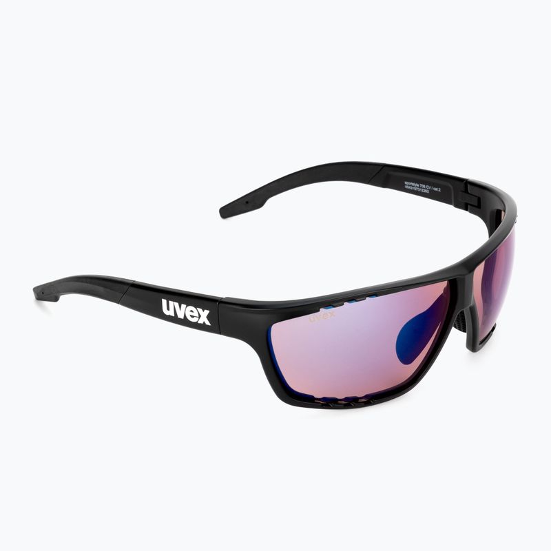 UVEX Sportstyle 706 CV fekete/világítótükrös borostyán színű napszemüveg 53/2/018/2296