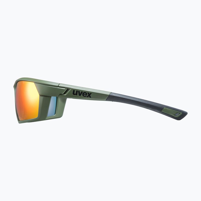 UVEX Sportstyle 225 olívazöld matt/tükör ezüst napszemüveg 53/2/025/7716 7