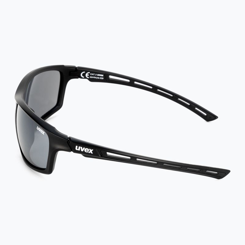 UVEX Sportstyle 229 fekete matt/fénytükrös ezüst napszemüveg 53/2/068/2216 3