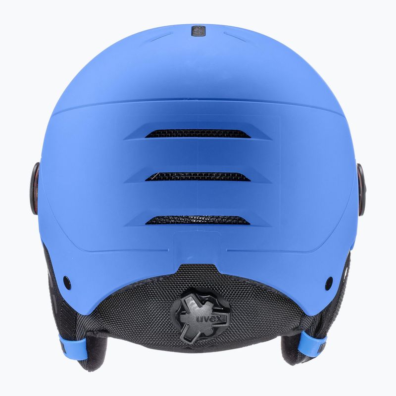 Gyerek sísisak UVEX Rocket Visor Jr blue matt/mirror blue/smoke 2