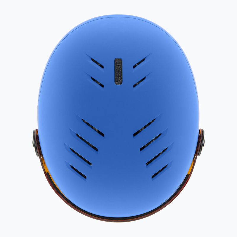 Gyerek sísisak UVEX Rocket Visor Jr blue matt/mirror blue/smoke 4