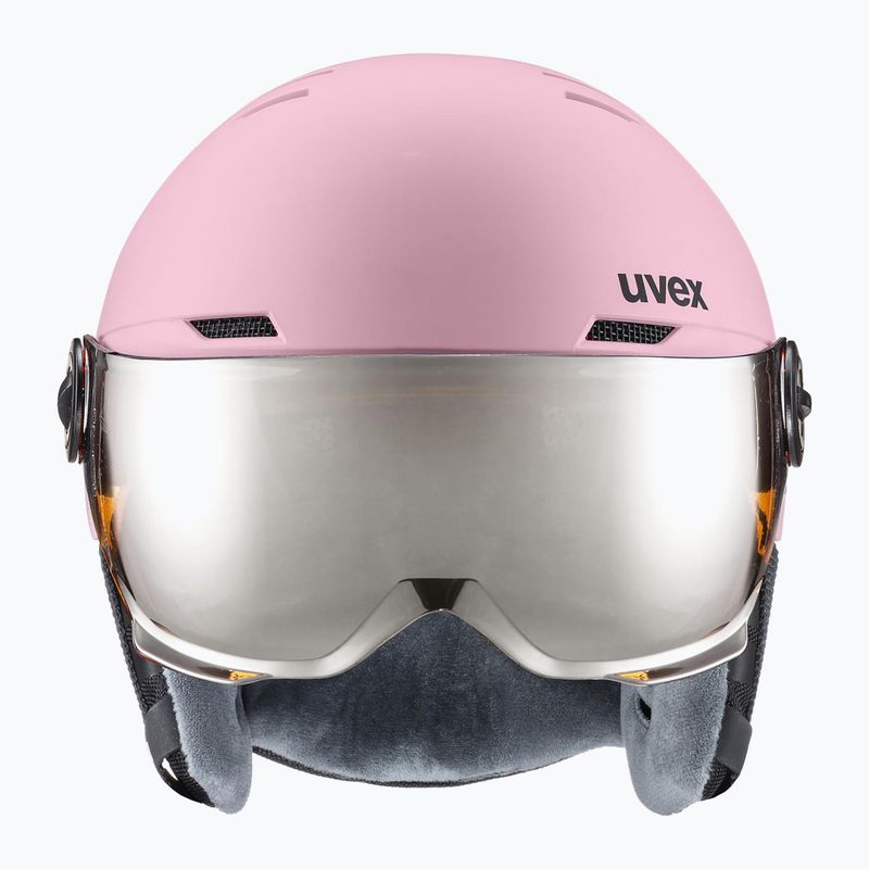 Gyerek sísisak UVEX Rocket Visor Jr pink confetti matt/mirror silver/lasergold lite 2