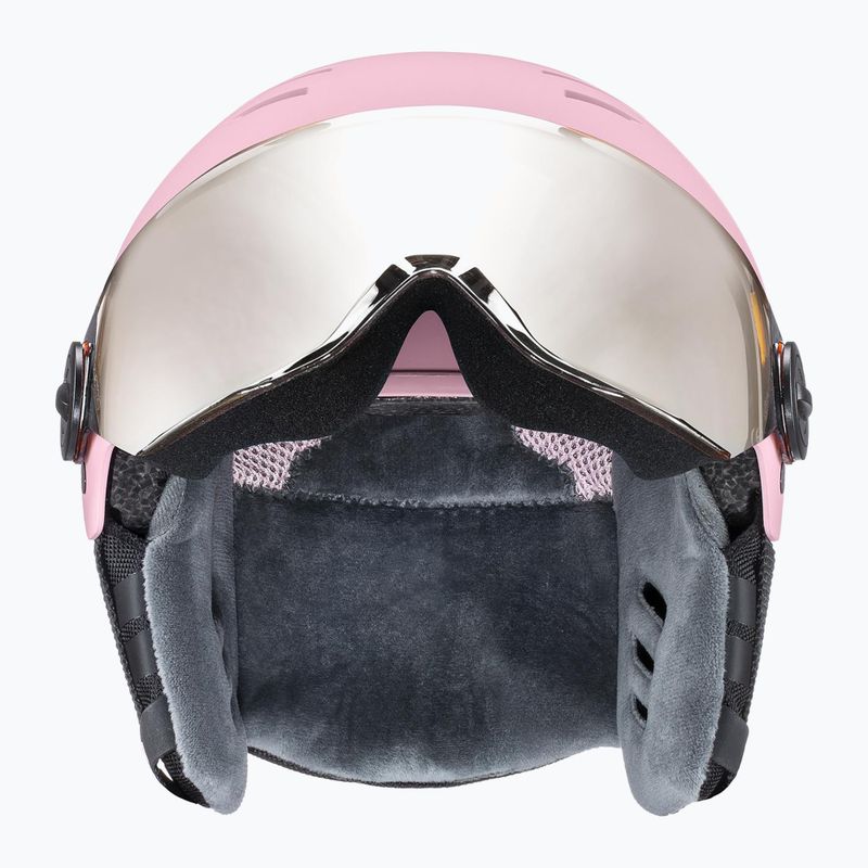 Gyerek sísisak UVEX Rocket Visor Jr pink confetti matt/mirror silver/lasergold lite 3