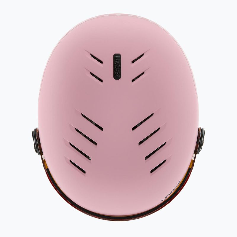 Gyerek sísisak UVEX Rocket Visor Jr pink confetti matt/mirror silver/lasergold lite 6