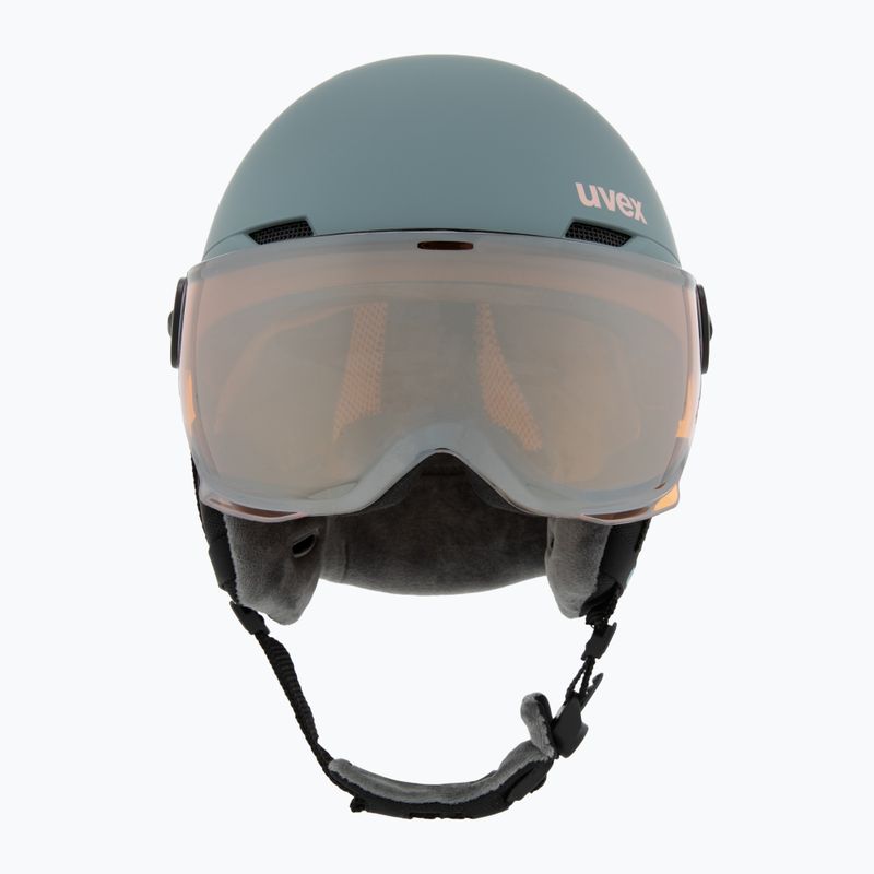 Gyerek sísisak UVEX Rocket Visor Jr rhino/blush matt/mirror silver/lasergold lite 2