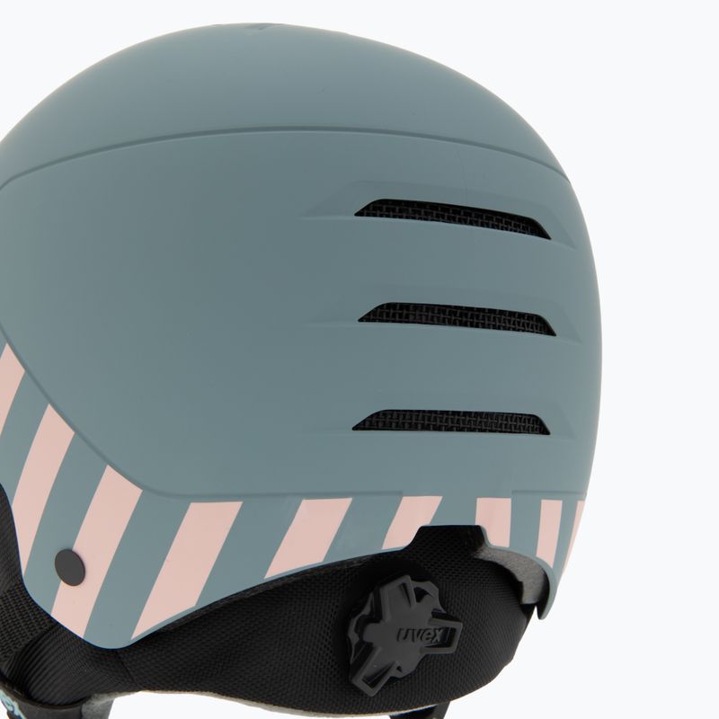 Gyerek sísisak UVEX Rocket Visor Jr rhino/blush matt/mirror silver/lasergold lite 8