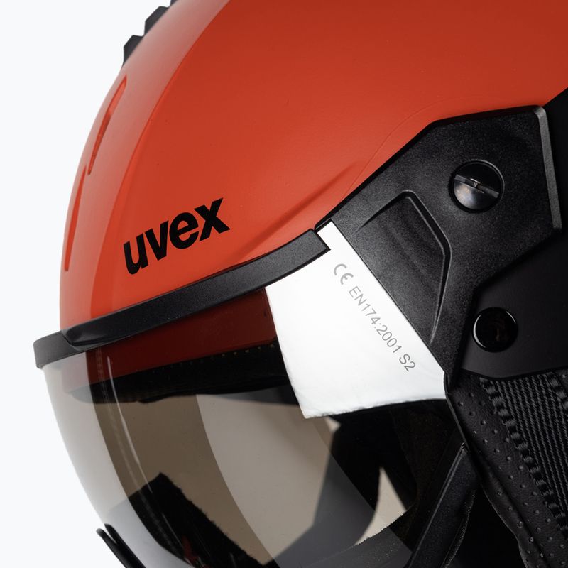 Sí sisak UVEX Instinct Visor fekete/piros 56/6/260/7005 6
