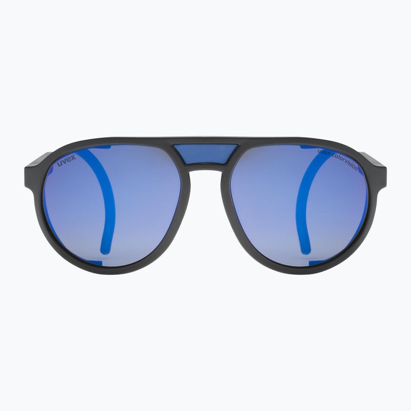 Napszemüveg UVEX Mtn Classic CV black matt/mirror blue 2