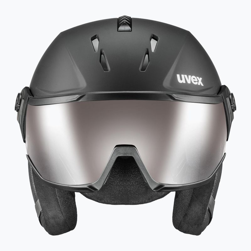 UVEX Instinct Visor PRO V fekete matt/ezüst/ezüst sí sisak UVEX Instinct Visor PRO V fekete matt/ezüst/ezüst