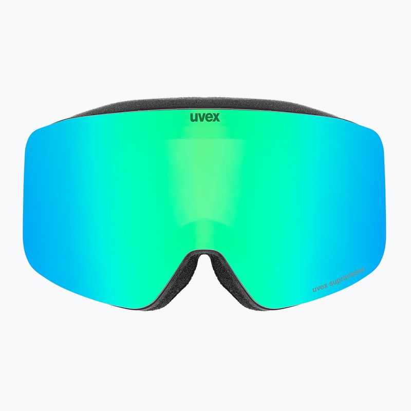 Gyerek síszemüveg UVEX Pwdr FM black matt/mirror green yellow clear 2