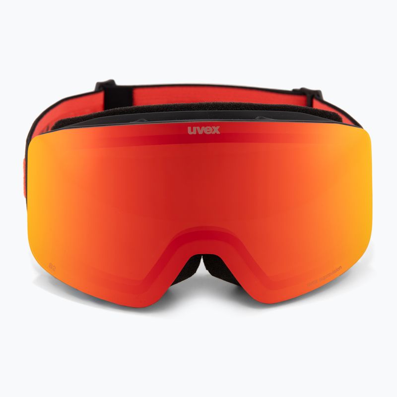 Gyerek síszemüveg UVEX Pwdr FM black matt/mirror red orange clear 2