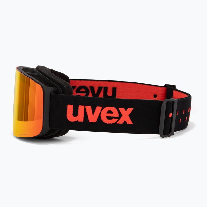 Gyerek síszemüveg UVEX Pwdr FM black matt/mirror red orange clear 4