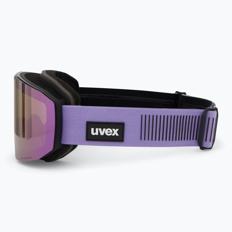 Síszemüveg UVEX Evidnt Attract S + case black matt/mirror lavender green clear 4