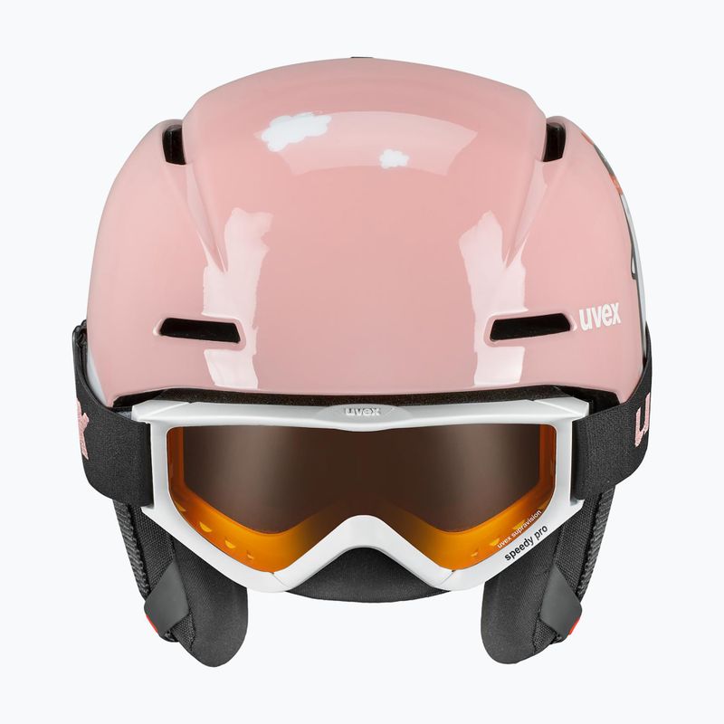 Gyerek sísisak UVEX Viti Set + gogle Speedy Pro pink penguin/lasergold lite 2