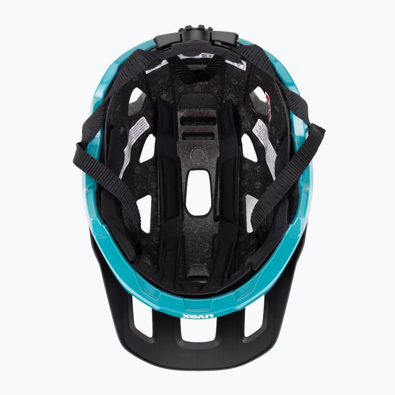 UVEX kerékpáros sisak React fekete/teal matt 5