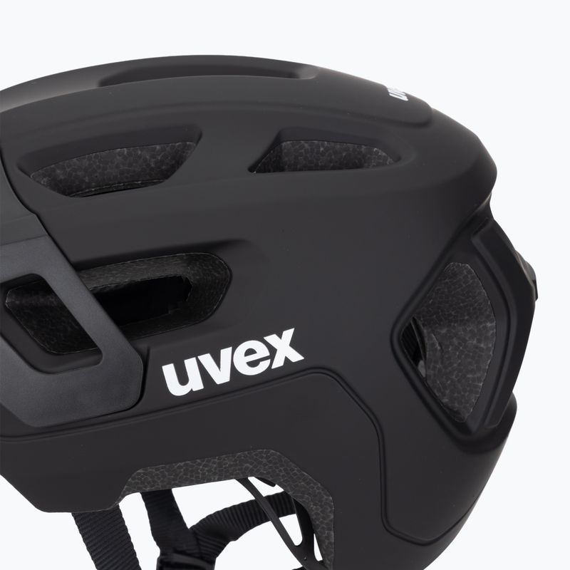 Gyermek kerékpáros sisak UVEX React Jr black matte 7