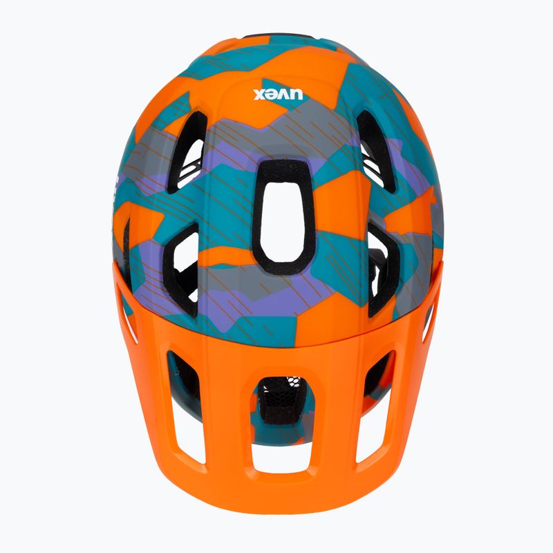 Gyermek kerékpáros sisak UVEX React Jr papaya camo matt 6