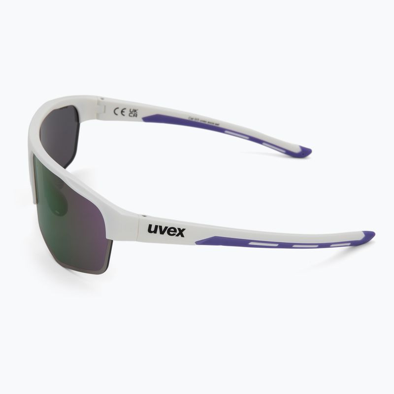 UVEX Axos Set fehér matt/tükrös lila/tiszta napszemüveg 5