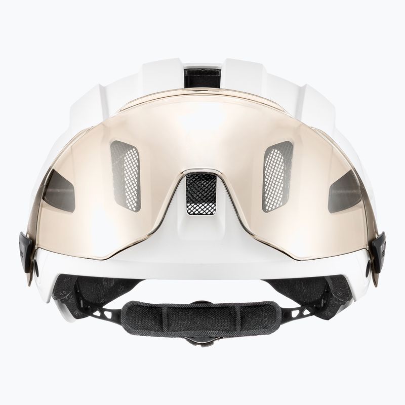 Kerékpáros sisak UVEX Stride Visor fehér matt/litemirror ezüst 3