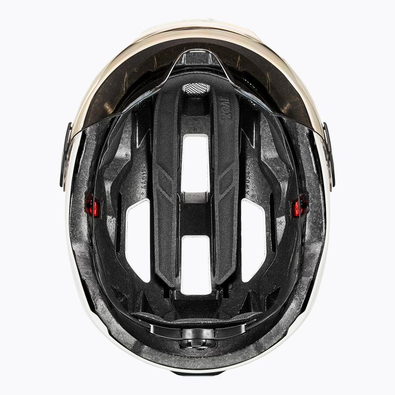 Kerékpáros sisak UVEX Stride Visor fehér matt/litemirror ezüst 7