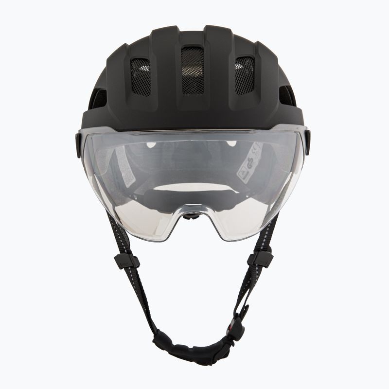 Kerékpáros sisak UVEX Stride Visor fekete matt/litemirror ezüst 2