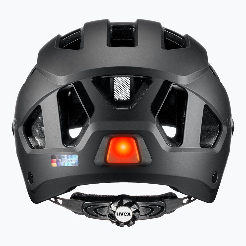 Kerékpáros sisak UVEX Stride Visor fekete matt/litemirror ezüst 5