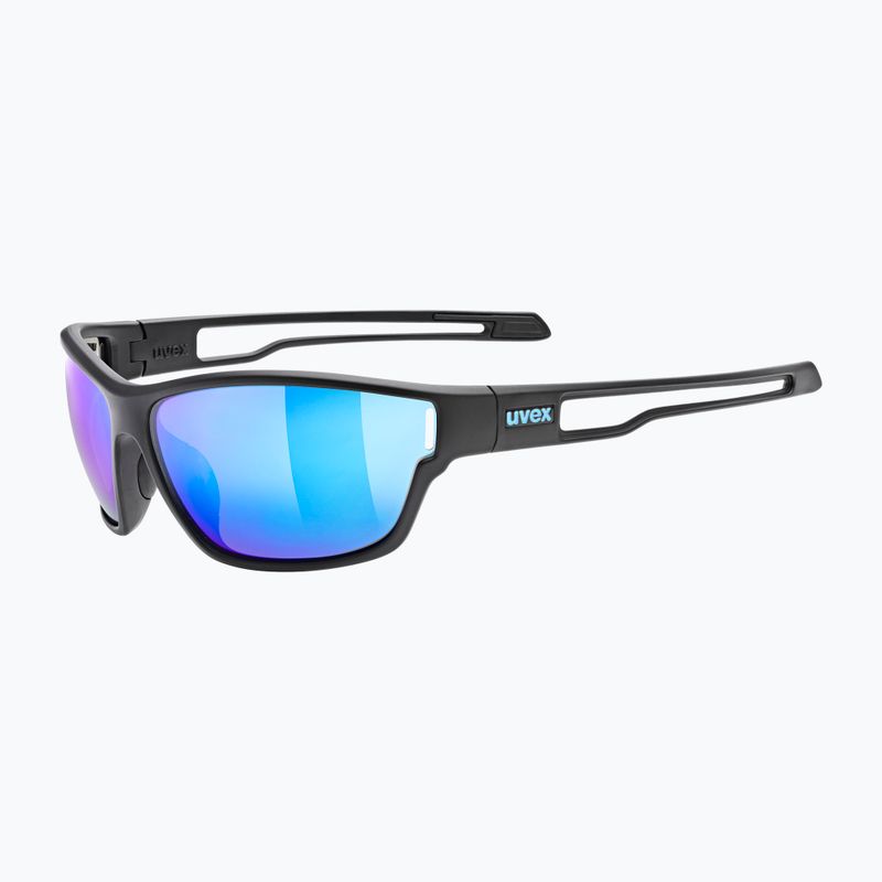 UVEX Sportstyle 806 fekete matt / kék tükör napszemüveg