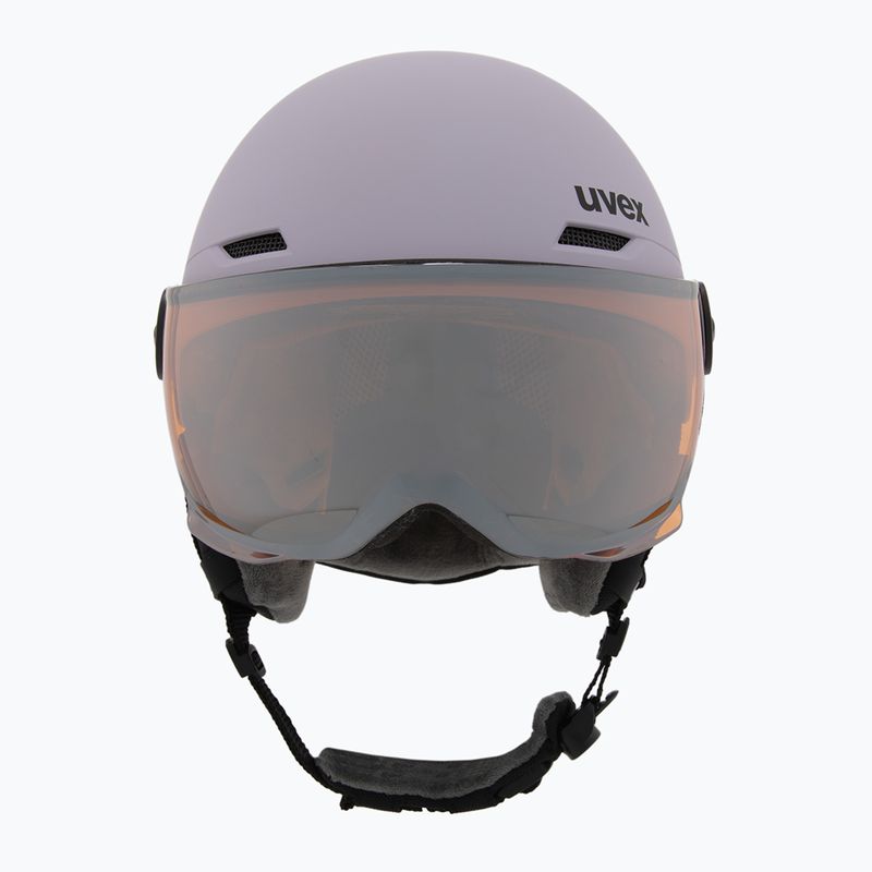 Gyerek sí sisak UVEX Rocket Visor Jr cool lavender abstract matt/mirrorsilver/lasergold 2
