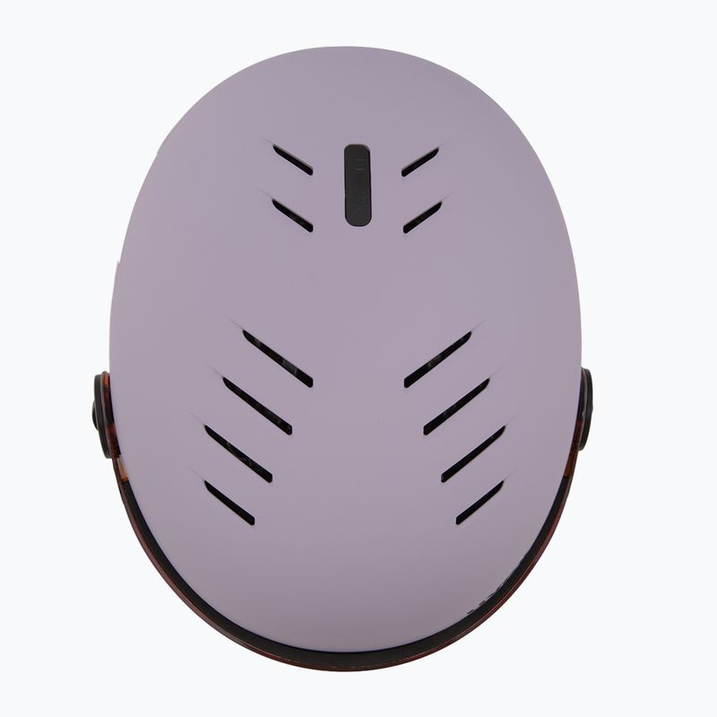 Gyerek sí sisak UVEX Rocket Visor Jr cool lavender abstract matt/mirrorsilver/lasergold 6