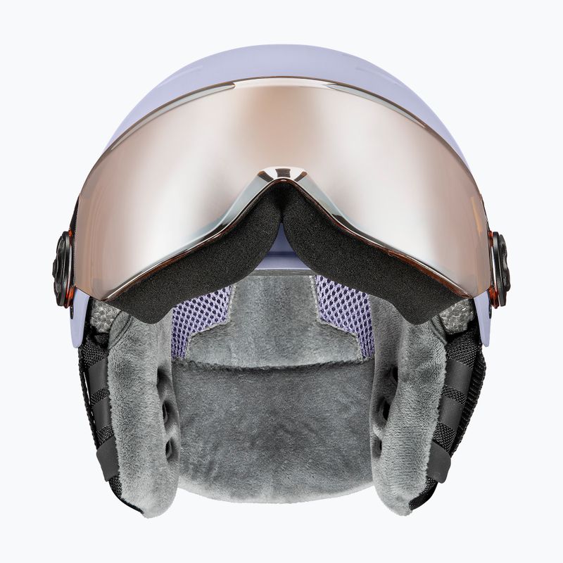 Gyerek sí sisak UVEX Rocket Visor Jr cool lavender abstract matt/mirrorsilver/lasergold 3