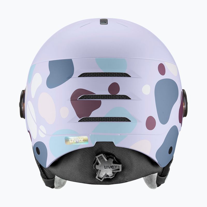 Gyerek sí sisak UVEX Rocket Visor Jr cool lavender abstract matt/mirrorsilver/lasergold 4