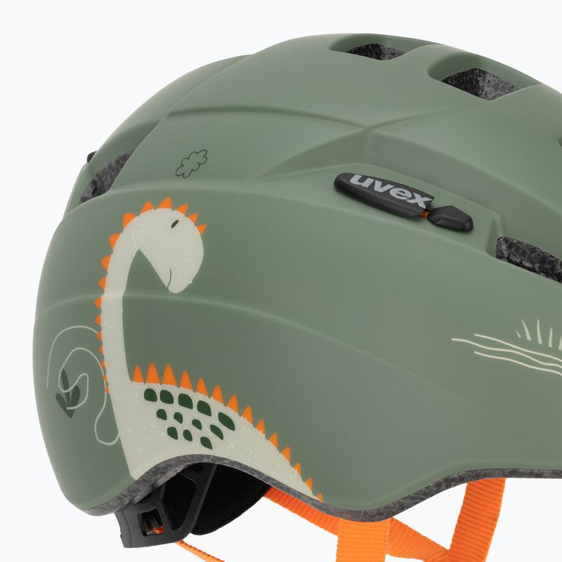 Gyermek kerékpáros sisak UVEX Kid 2 CC sage green dino matt 7
